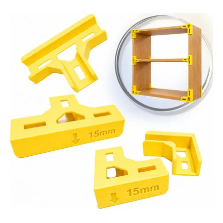 Kit 8 Gabaritos P/ Mdf 15mm Montagem De Móveis E Nichos Preto