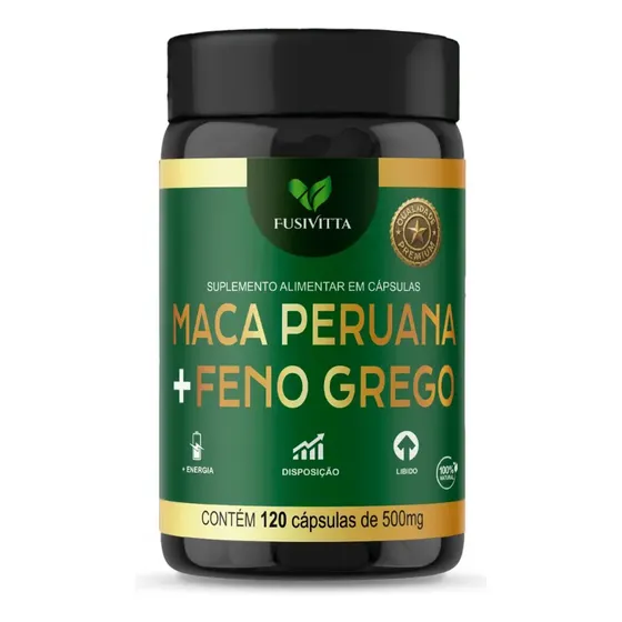 Maca Peruana + Feno Grego 120 Cápsulas 500mg
