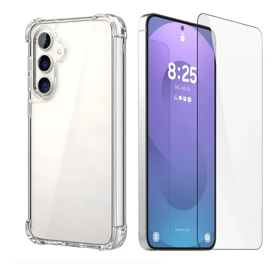 Capa Capinha Anti Shock Para Samsung + Película Vidro 3d