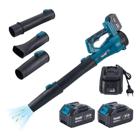 Aspirador Soprador Profissional Forte 2 Bateria Sem Fio4.0ah Azul-petróleo 127/220v