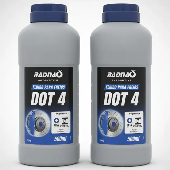 Kit 2 Fluído Óleo De Freio Dot 4 Original Radnaq 500ml