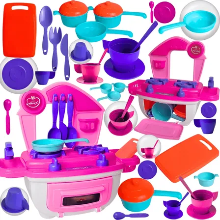 Kit Cozinha Brinquedo Infantil 28 Pçs Panelinhas Utensílios Sortido