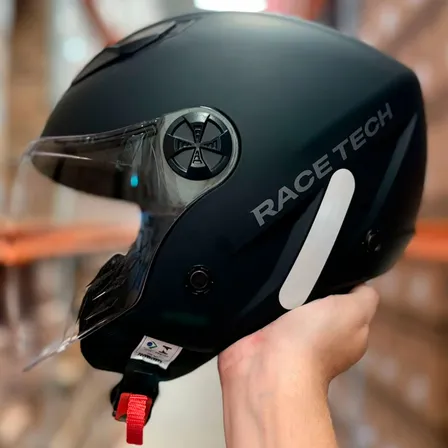Capacete Race Tech Play Aberto Preto Fosco Tamanho 58 Preto Fosco Monocolor Fosco 58