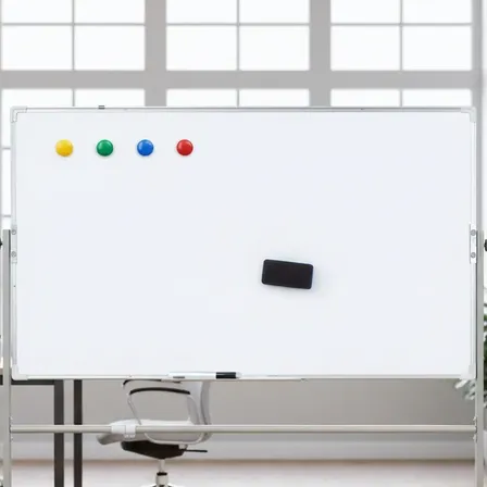 Flip Chart Magnético Quadro Branco Com Suporte E Rodas Branco