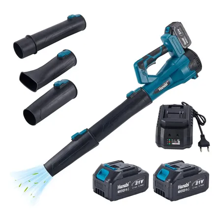 Soprador De Folhas A Bateria Brushless 2x Baterias 4.0ah 21v Azul-petróleo 127/220v