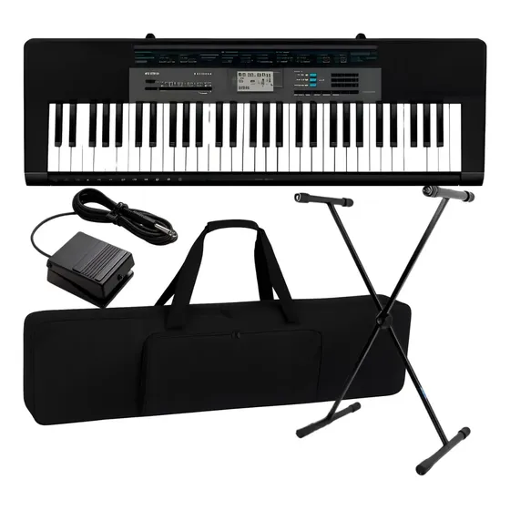 Kit Teclado Musical Casio Ctk2550 5/8 61 Teclas + Acessórios