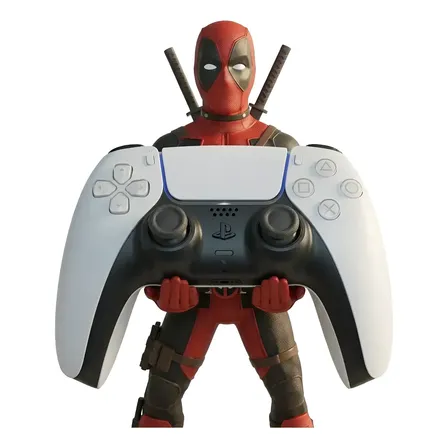 Deadpool Boneco Suporte Joystick Ps5 Ps4 Xbox Series Marvel. Vermelho