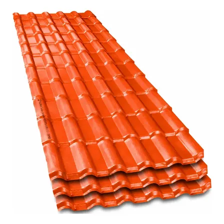 Cobertura Plan Colonial Pvc 197 X 0.88cm Ondas 3 Peça(s) Laranja