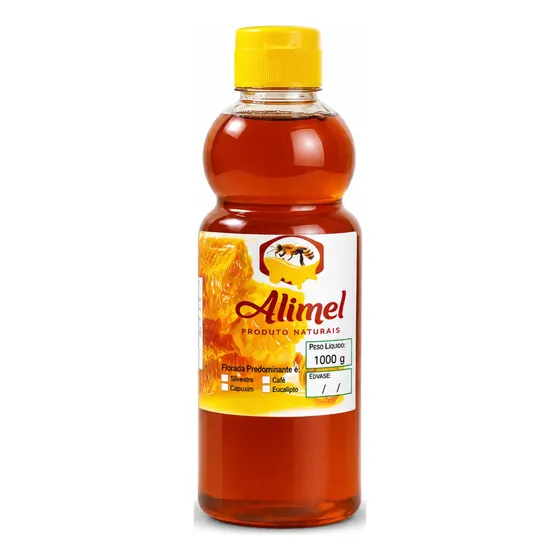 Mel Puro De Abelha Europa - 1 Bisnaga De 1 Kg - Promoção Silvestre