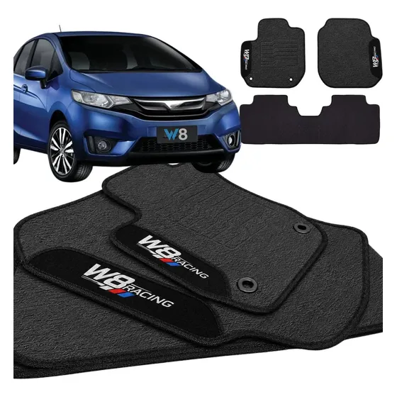 Tapete Borracha Compativél Honda Fit 2015 A 2022 Sob Medida