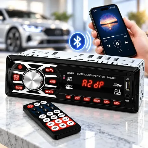 Som Automotivo Radio Carro Com Usb Bluetooth Cartão Sd Cd Carro Radio Som Bluetooth