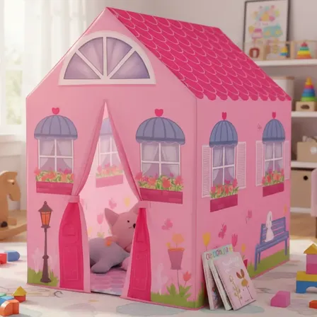 Barraca Infantil Minha Casinha Tenda Toca Cabana Menina Rosa