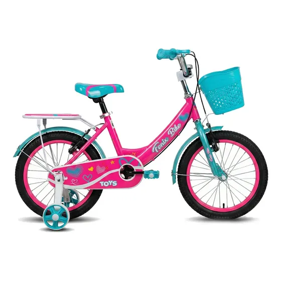 Bike Retrô Infantil Aro 16 C/ Cestinha Para Meninas - Toys