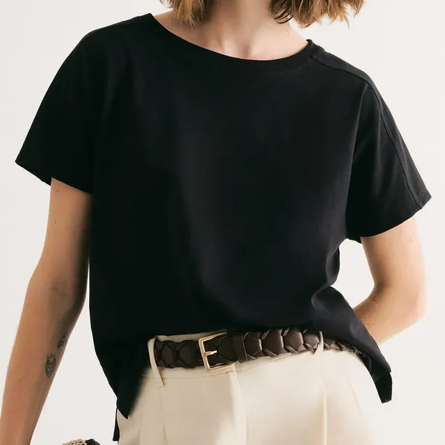 Blusa Feminina Regular Em Viscose Hering Preto M