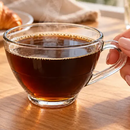 Kit 6 Xícaras Sem Pires Vidro 200ml Para Chá Café Uso Diário