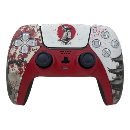 Controle Dualsense Ps5 Personalizado Samurai Game Up Branco