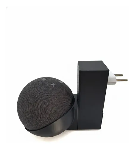 Suporte Alexa Echo Dot 5 Organizador Minimalista Preto