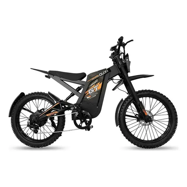 Bicicleta Eletrica Ouxi Gt2000 - 2000w Uni Cor Preto-laranja Preto-laranja