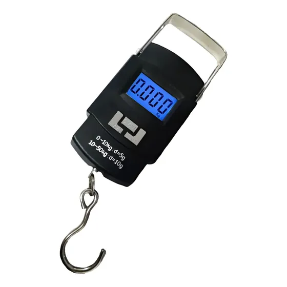 Balanca Portatil Digital Mala Pescaria Bolsa 50kg Preto