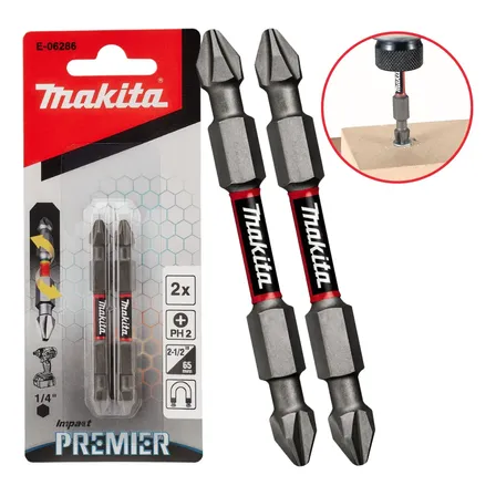 Jogo Bit Torção Impacto Ph2 Ponteira Makita Com 2 Un E-06286