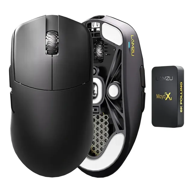 Mouse Gamer Lamzu Maya X Preto 8k Pwm3950 30000 Dpi 47g