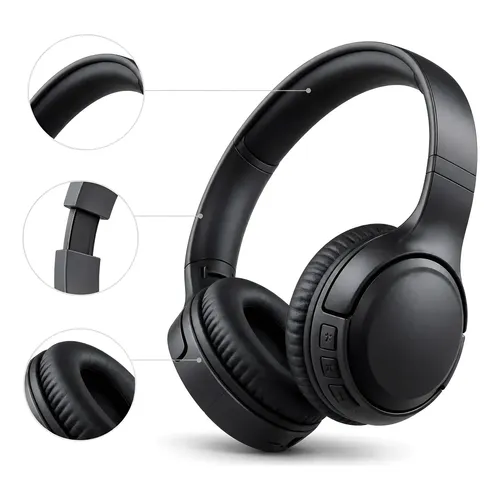Fone De Ouvido Bluetooth Sem Fio Com Microfone Headset Preto