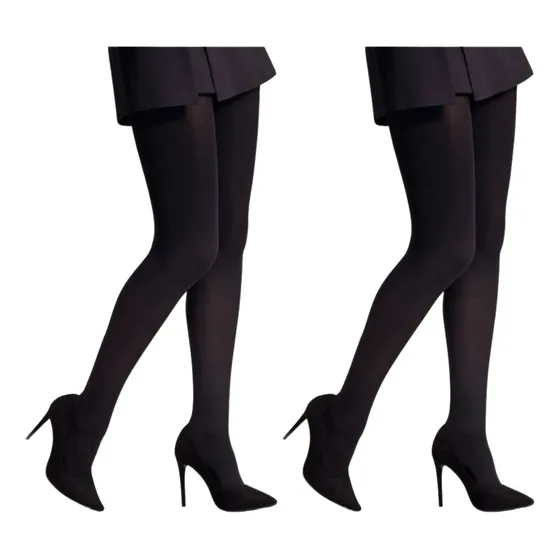 Kit 2 Meia Calca Selene Fio 40 Opaca Feminina Poliamida