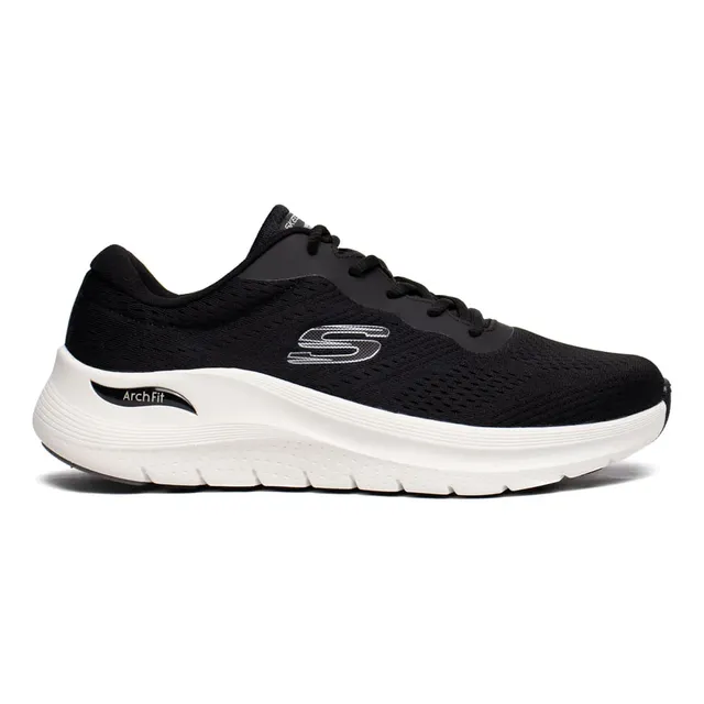 Tênis Masculino Skechers Arch Fit 2.0 Preto Branco Preto 40 Br