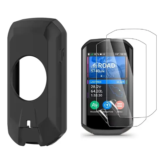 Kit 2 Pelicula + Capa Case Silicone Para Garmin Edge 1050