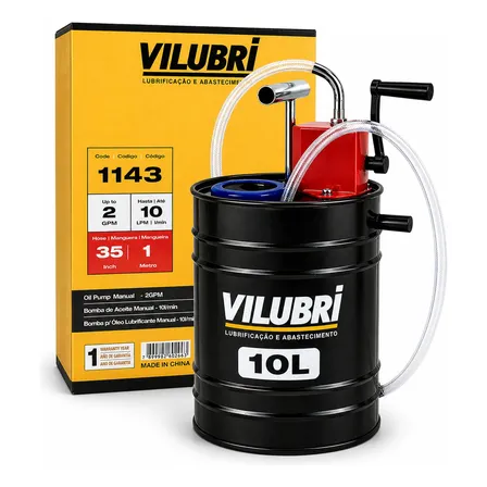 Bomba Manual Vilubri 10l Para Óleo Lubrificante Modelo 1143