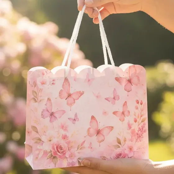 15 Sacolas Tema Jardim Das Borboletas Para Eventos