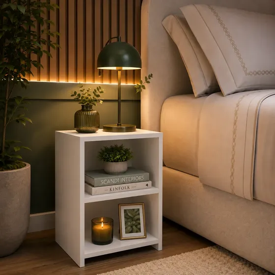 Mesa De Cabeceira Cama Quarto Moderna Mdf 15mm 45x30x25cm