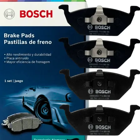 Pastilha De Freio Disco Semimetálicas Jogo Original Bosch Fox 1.6 Dianteiro 2014 À 2018