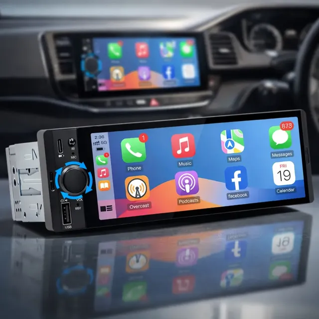 Som Pra Carro Multimídia Mp10 1 Din Universal Carplay Espelh