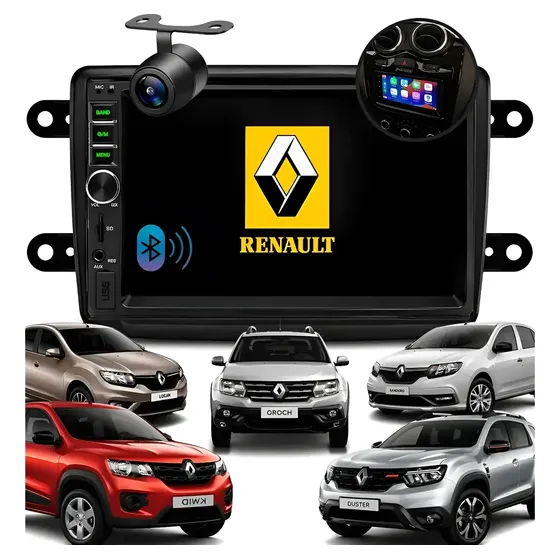 Central Multimidia Renault Duster Kwid Sandero Logan Oroch