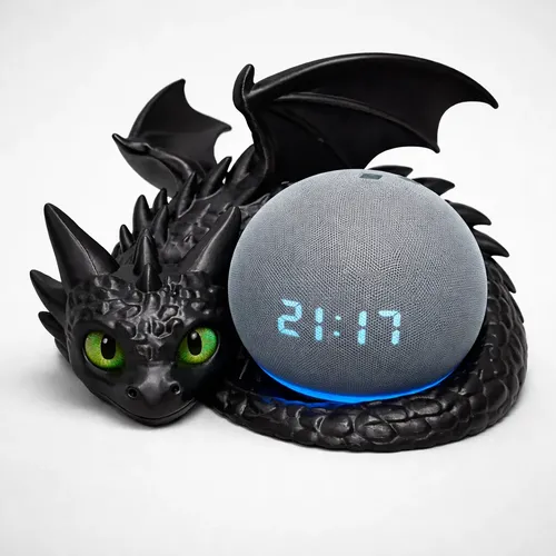 Suporte Base Dragão Para Alexa Echo Dot 4 E 5 Geração