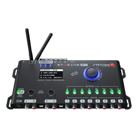 Processador Stx2496 Bt Via Aplicativo Stetsom Display Digita 12v