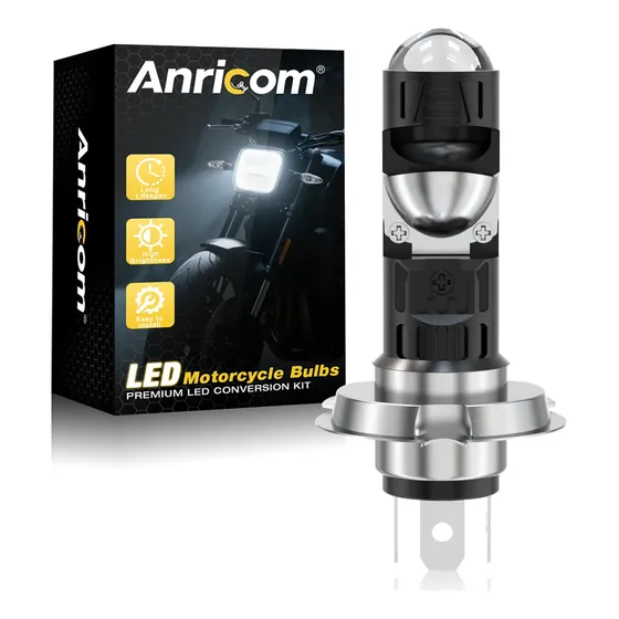 Lâmpada Led H4 Projetor Moto Super Branco 6500k Alto E Baixo