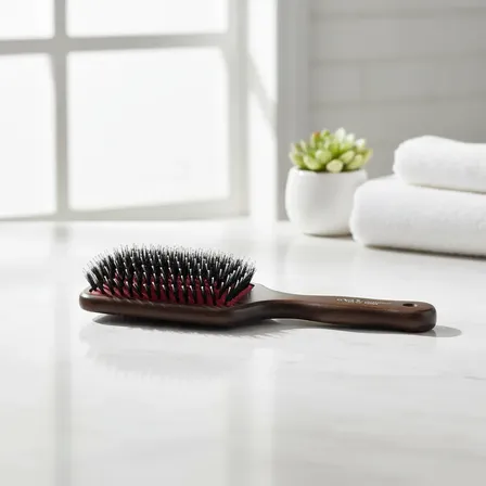 Escova Evas Raquete Desembaraçar Macia Cerdas Mistas Wd-39 Marrom