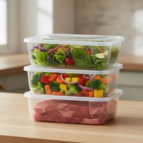 Kit 3 Pote Organizador Retangular 4 Lt. Transparente