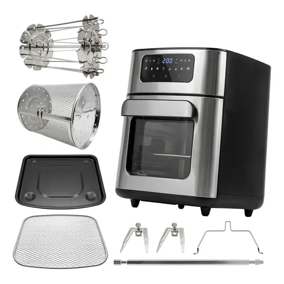 Fritadeira Elétrica Airfryer Antiaderente Sem Óleo Forno 12l Preto 220v