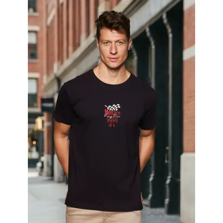 Camiseta Monaco 1991 Reserva Preto Senna Monaco G Estampa Localizada