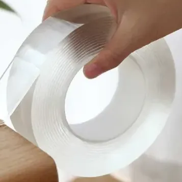 5m Fita Dupla Face Reutilizável Ds Praticitá Transparente 5m Branco