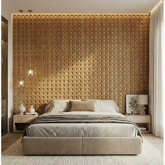 30 Placas Painel Muxarabi Decorativo Mdf Autocolante 30x30 Muxarabi Freijo