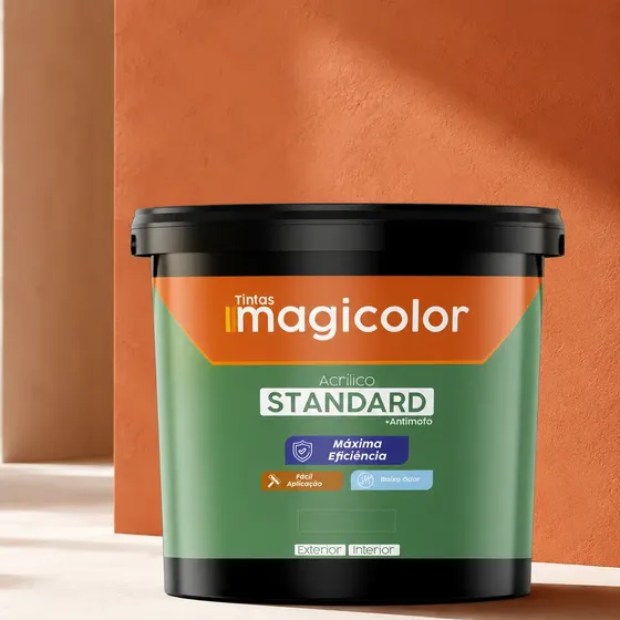 Tinta Acrílica Standard Fosco 3,6 Lts Magicolor Terracota Fosco