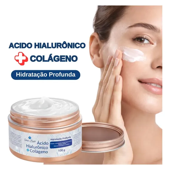Creme Ácido Hialurônico + Colágeno Hidratante Facial