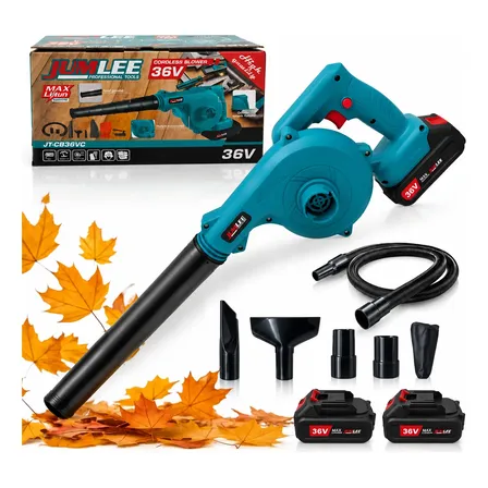 Aspirador Soprador Profissional Forte 2 Bateria Sem Fio Azul-celeste 127/220v