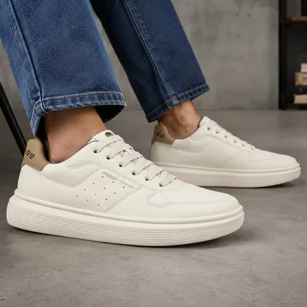 Tenis Pegada Masculino 172108 Milk Liso 41 Br