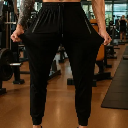Calça Masculina Em Poliamida Jogger Com Elastano Dry-fit Preto G 40/44