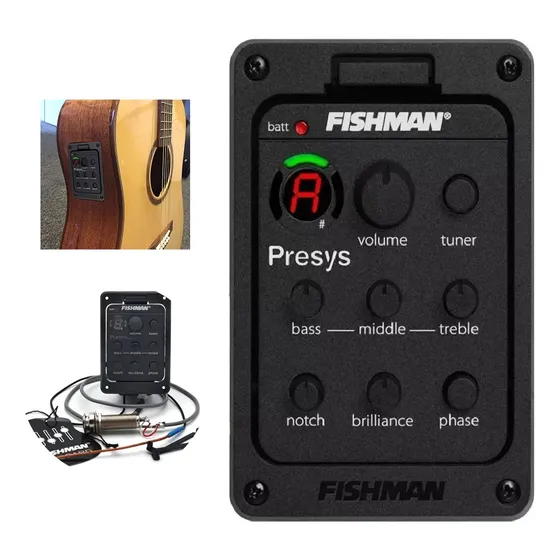 Captador Para Violão Fishman 301 Microfone Interno Afinador